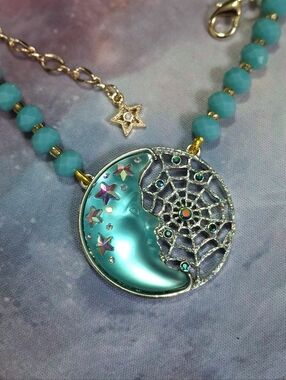 Kirks Folly Moon Web Necklace